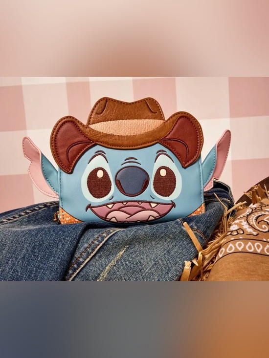 Loungefly Handbags - NEW Loungefly Disney Lilo & STITCH Cosplay Western Cowboy Hat Scrump Zip Wallet